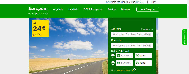 Europcar Screenshot