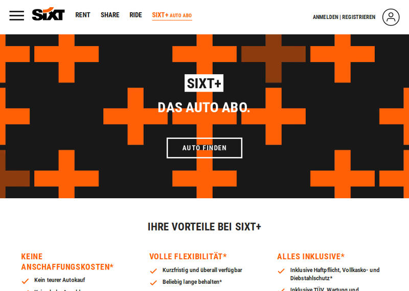 SIXT Screenshot